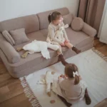 Modulárna detská pohovka 8 dielov z plyšového materiálu Bearly • Gustav
