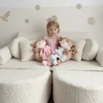 Modulárna hracia pohovka 12 dielov z plyšového materiálu bearly • loki
